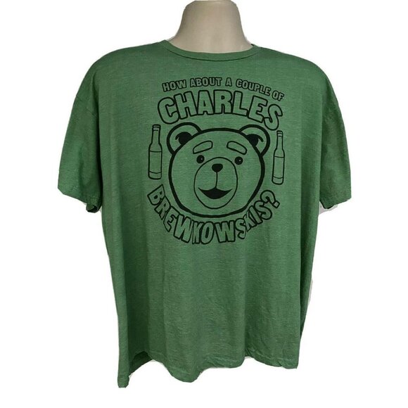 Ted Teddy Bear Green Graphic SS T-Shirt 2X Stretch - Picture 1 of 5